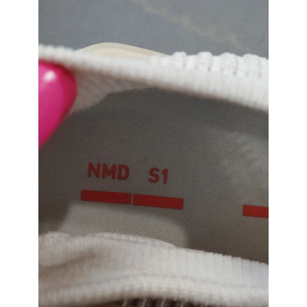 Adidas NMD S1 Primeknit White Dash Grey Solar Orange‎ Men'9 Lifestyle Sneakers